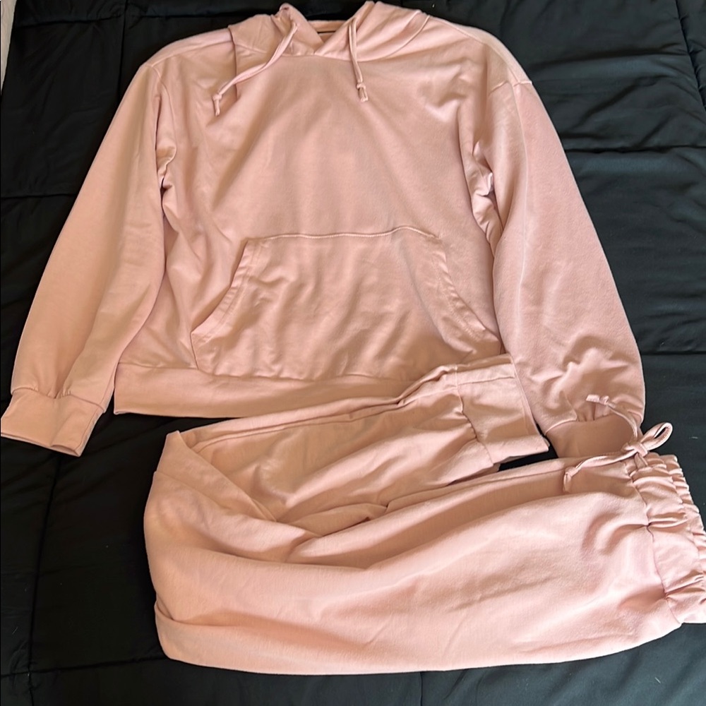 Women's Pink Hoodie and Jogger Set